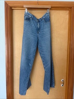 Madewell Light Blue Medium-Rise Wide Leg Jeans